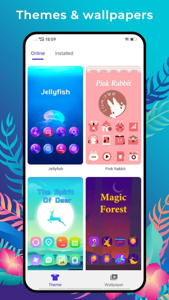 Flower Launcher, beauty themes - عکس برنامه موبایلی اندروید