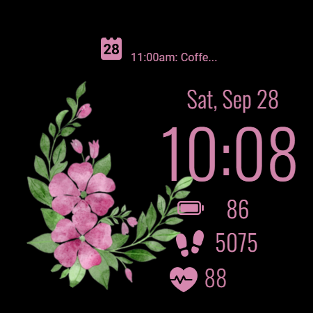Floral Elegance Watch Face - Image screenshot of android app