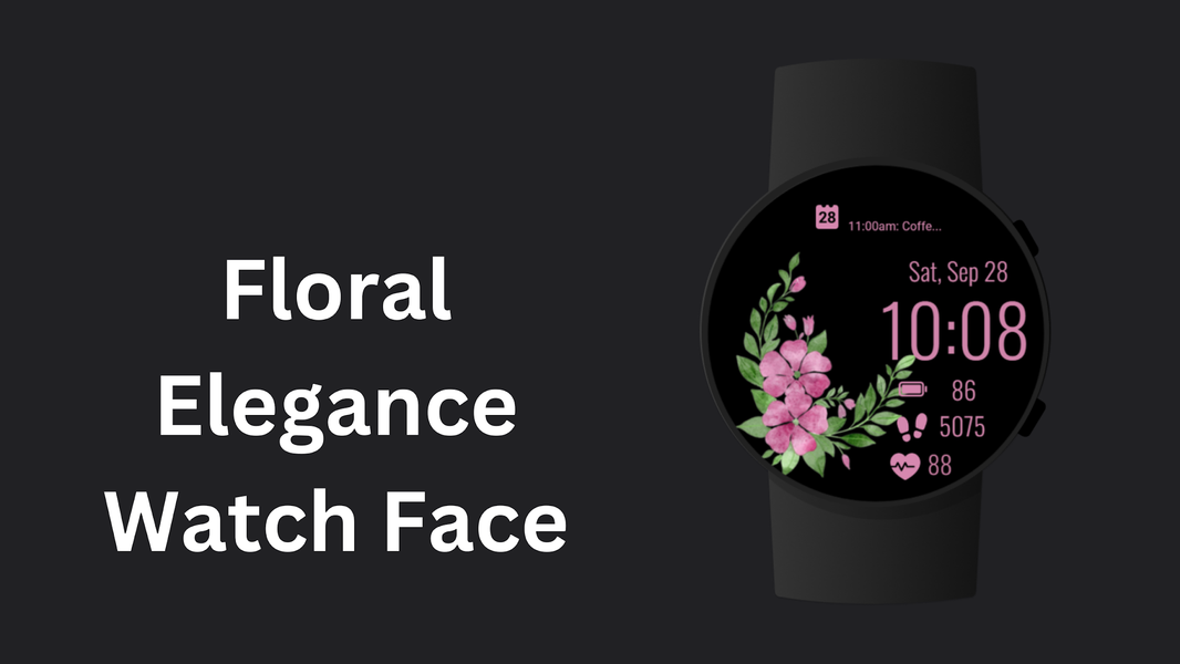Floral Elegance Watch Face - Image screenshot of android app