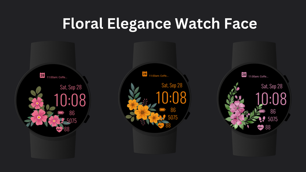 Floral Elegance Watch Face - Image screenshot of android app