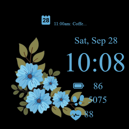 Floral Elegance Watch Face - Image screenshot of android app