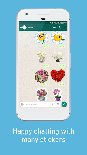 Flower WAStickerApps - Image screenshot of android app