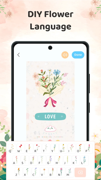 Flower Language Bloom Keyboard - عکس برنامه موبایلی اندروید