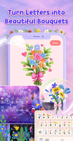 Flower Language Keyboard - عکس برنامه موبایلی اندروید