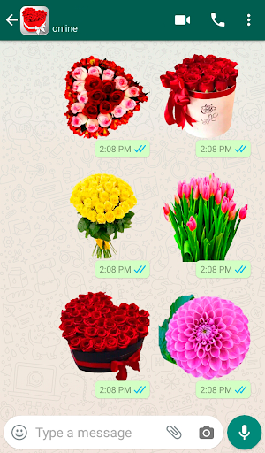 Flowers Stickers for WhatsApp 🌷🌹💐 WAStickerApps – استیکر واتساپ گل - عکس برنامه موبایلی اندروید