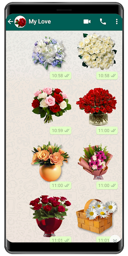 WASticker - Love flowers - Image screenshot of android app