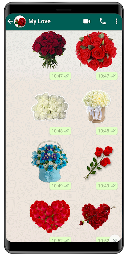 WASticker - Love flowers - Image screenshot of android app