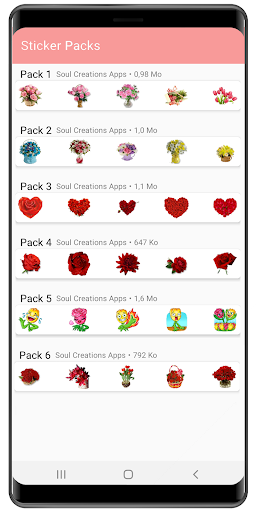 WASticker - Love flowers - Image screenshot of android app