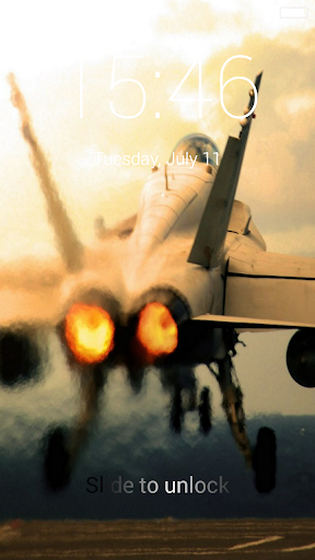 Jet Fighter Lock Screen - Image screenshot of android app