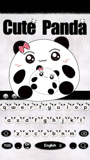 Galaxy Baby Panda Keyboard Theme Download