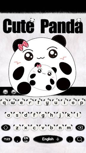 Cute Panda Keyboard Theme - عکس برنامه موبایلی اندروید