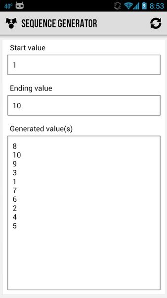 Random Number Generator Lite - Image screenshot of android app