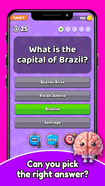 Brainy Quiz: Trivia Challenge - عکس بازی موبایلی اندروید