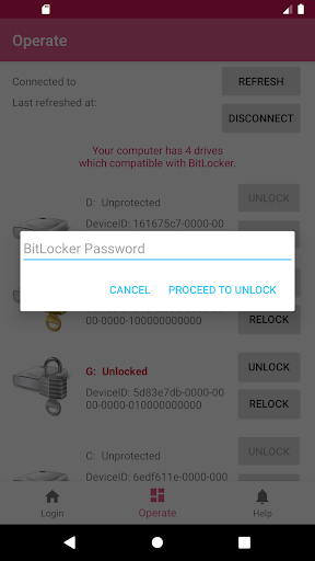 Remote Bitlocker - عکس برنامه موبایلی اندروید