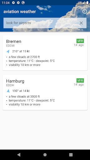 Aviation weather - METAR & TAF - عکس برنامه موبایلی اندروید