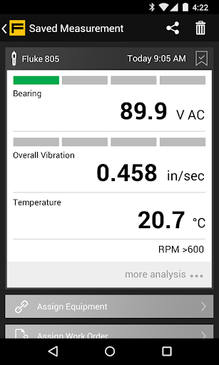 Fluke Connect - Image screenshot of android app