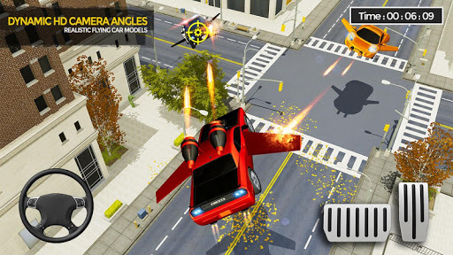 Flying Car Robot Shooting Game - Gameplay image of android game