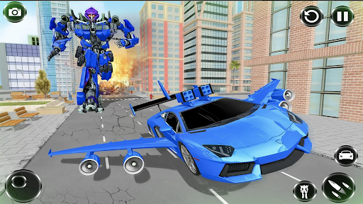 Flying Car Games Transformers - Gameplay image of android game