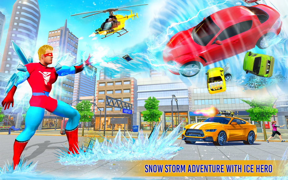 Snow Hero Robot Rescue Ice Man - Gameplay image of android game