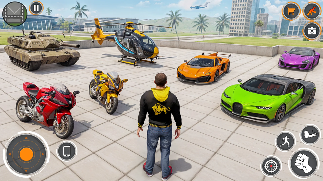 Flying Rope City Gangster Game - Gameplay image of android game