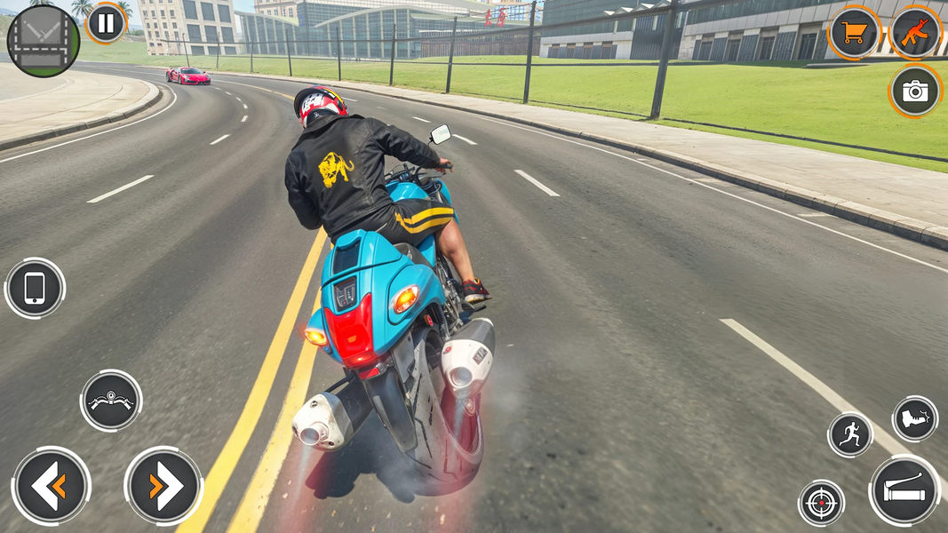 Flying Rope City Gangster Game - Gameplay image of android game