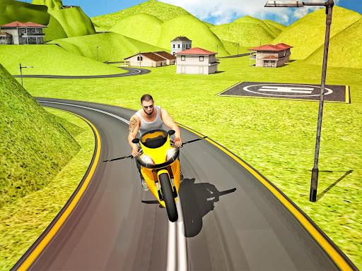 Flying Moto Racer 3d - Gameplay image of android game