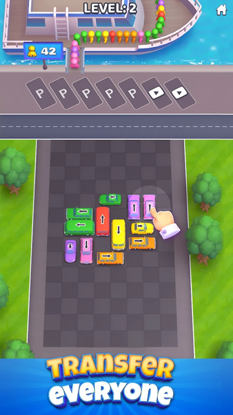 Bus GO! Car Sorting Puzzle - Gameplay image of android game