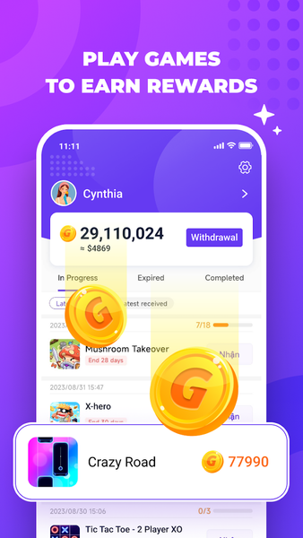 GoCoin -Collect game coins - Image screenshot of android app