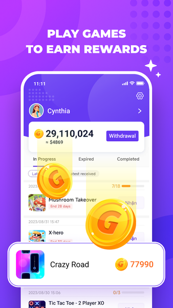 GoCoin -Collect game coins - عکس برنامه موبایلی اندروید