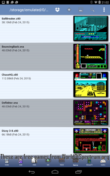 Speccy - ZX Spectrum Emulator - عکس بازی موبایلی اندروید