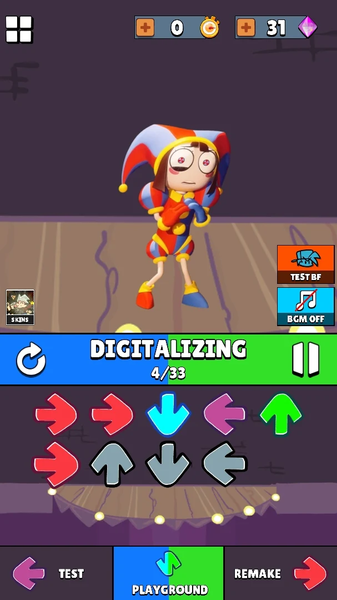 FNF Test - Digital Circus - Gameplay image of android game