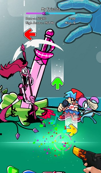 FNF Music Fire: Raptime Battle - Gameplay image of android game