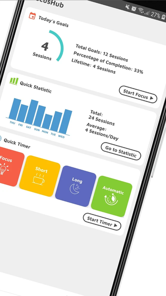 FocusHub - Study Timer, Day Pl - عکس برنامه موبایلی اندروید