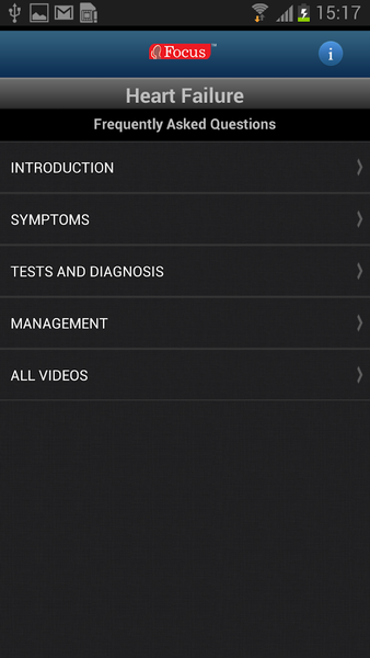 FAQs in Heart Failure - Image screenshot of android app