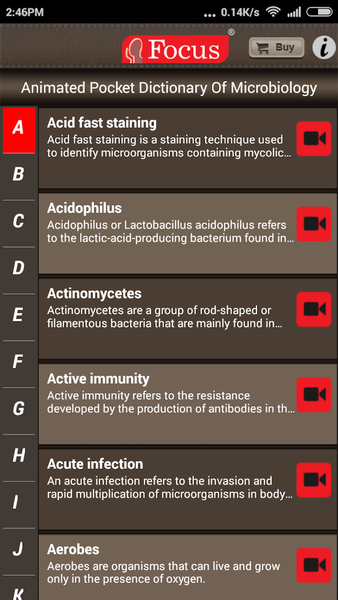 Microbiology Dictionary - Image screenshot of android app