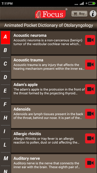 Otolaryngology-Dictionary - Image screenshot of android app