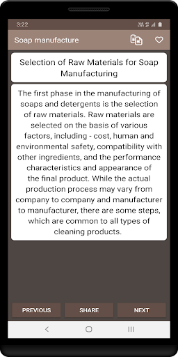 Soap manufacture - عکس برنامه موبایلی اندروید