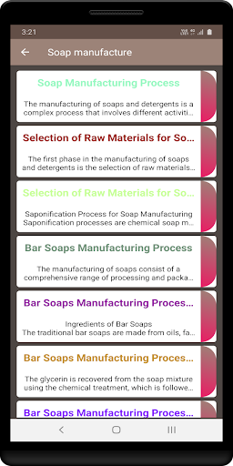 Soap manufacture - عکس برنامه موبایلی اندروید