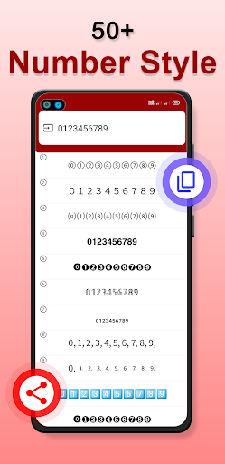 Fancy Text & Number Style App - Image screenshot of android app
