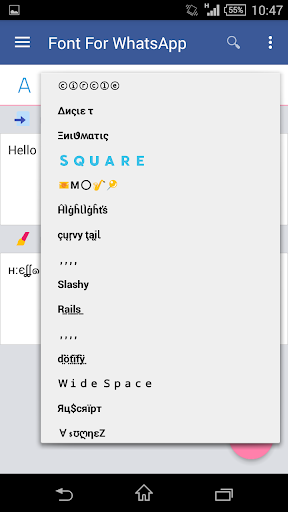 Stylish Fonts - Chat Style Txt - عکس برنامه موبایلی اندروید