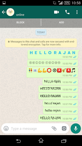 Stylish Fonts - Chat Style Txt - عکس برنامه موبایلی اندروید