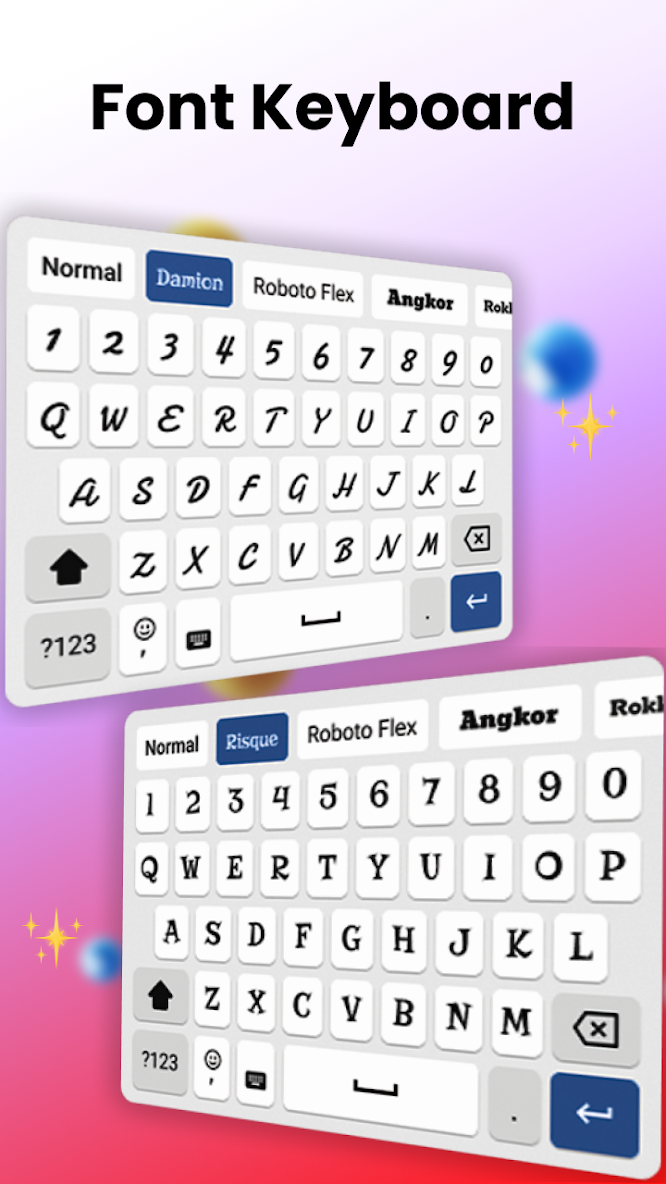 برنامه Fonts Keyboard Themes Emoji دانلود بازار
