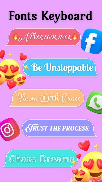 Stylish Text & Keyboard Themes - عکس برنامه موبایلی اندروید