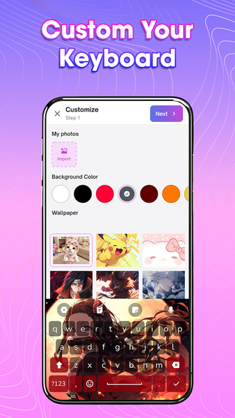 Keyboard Themes: Emoji Fonts - Image screenshot of android app
