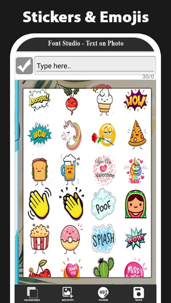 Font Studio add text to photo - Image screenshot of android app