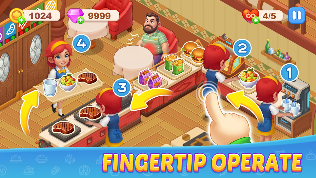 Diner Fever: Cooking Game - Gameplay image of android game