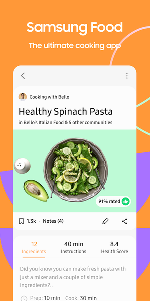 Samsung Food: Meal Planning - عکس برنامه موبایلی اندروید
