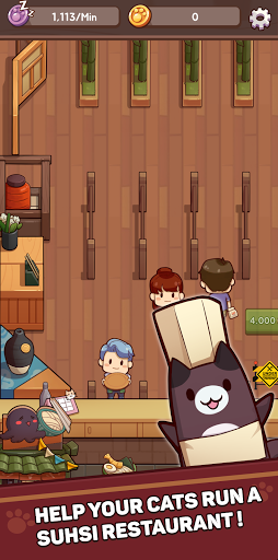 Food It - cats idle empire - Gameplay image of android game