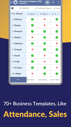 Record Book Excel RegisterBook - Image screenshot of android app