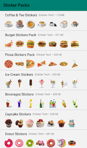 WAStickers Yummy Food Stickers - Image screenshot of android app